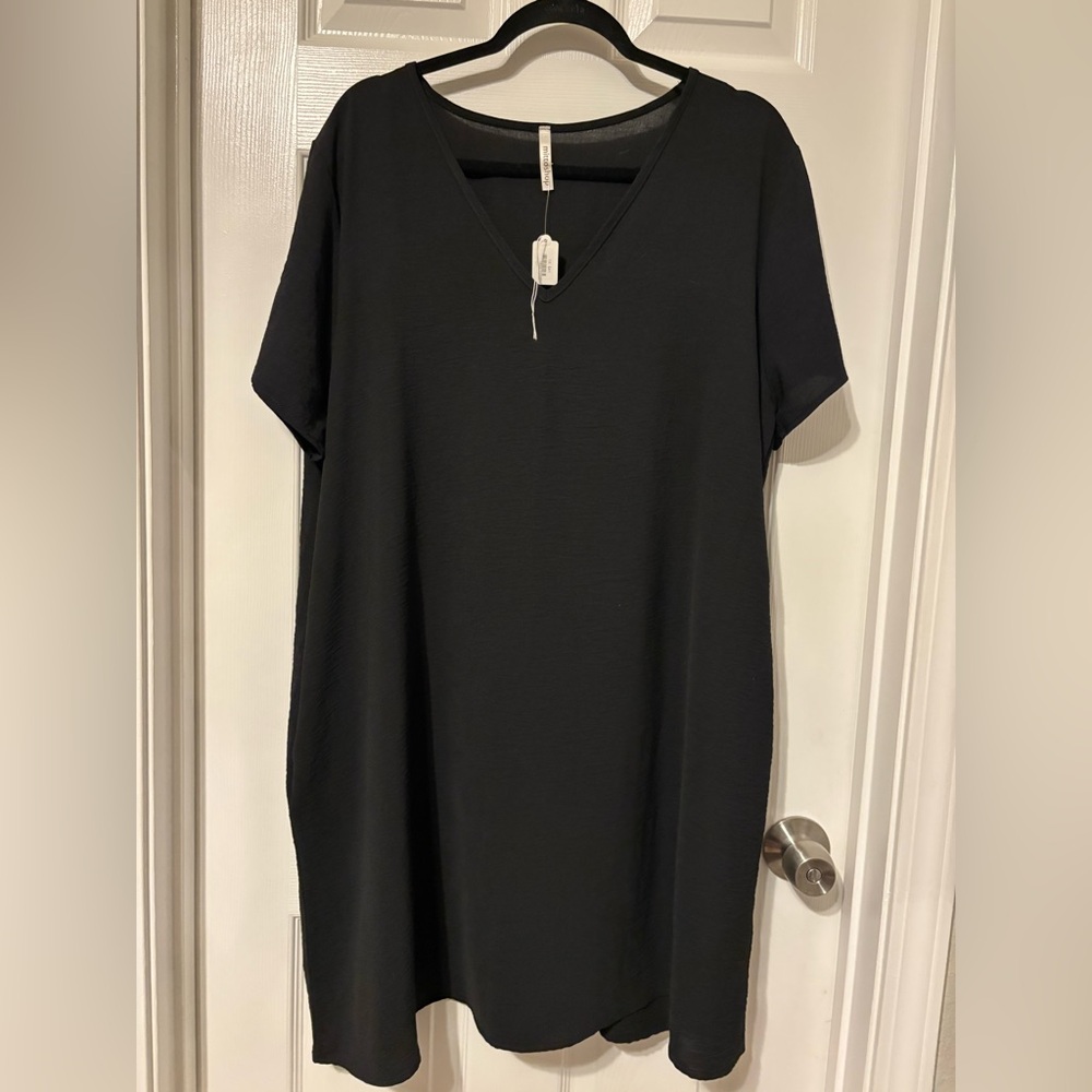 Mittoshop Black Short Sleeve Sheath dress